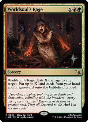 Worldsoul's Rage card from Promo Pack: Murders at Karlov Manor