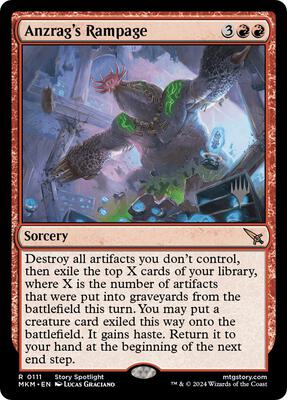 Anzrag's Rampage card from Promo Pack: Murders at Karlov Manor