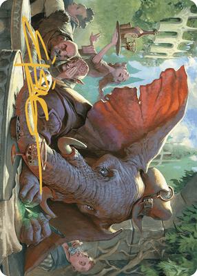 Loxodon Eavesdropper Art Card (Gold-Stamped Signature) card from Art Series: Murders at Karlov Manor