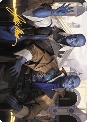 Hotshot Investigators Art Card (Gold-Stamped Signature) card from Art Series: Murders at Karlov Manor
