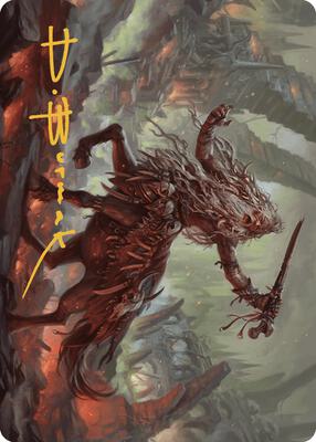 Yarus, Roar of the Old Gods Art Card (24/49) (Gold-Stamped Signature) card from Art Series: Murders at Karlov Manor