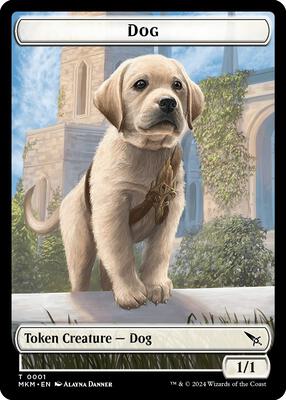 Dog Token card from Murders at Karlov Manor