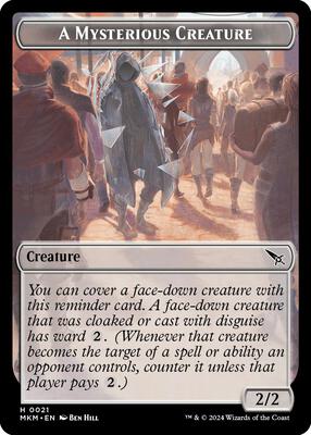 A Mysterious Creature Token card from Murders at Karlov Manor