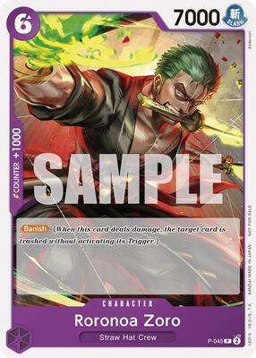 Roronoa Zoro (OP-06 Pre-Release Tournament) [Participant] card from One Piece Promotion Cards