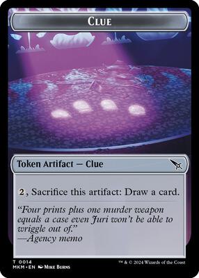 Clue (0014) // A 0041 Double-Sided Token card from Murders at Karlov Manor