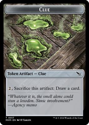 Clue (0017) // A 0044 Double-Sided Token card from Murders at Karlov Manor