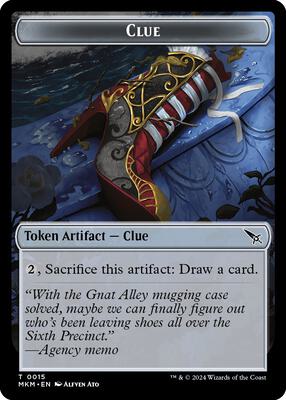 Clue (0015) // A 0042 Double-Sided Token card from Murders at Karlov Manor