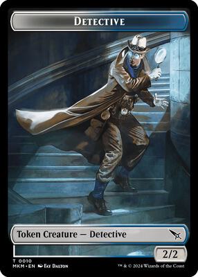 Detective // Thopter (0019) Double-Sided Token card from Murders at Karlov Manor