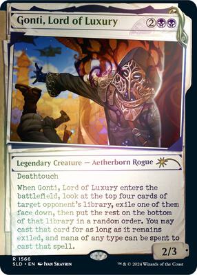 Gonti, Lord of Luxury (Rainbow Foil) card from Secret Lair Drop Series