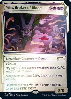 Vilis, Broker of Blood (Rainbow Foil) card from Secret Lair Drop Series