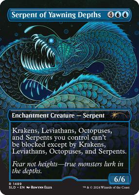 Serpent of Yawning Depths card from Secret Lair Drop Series