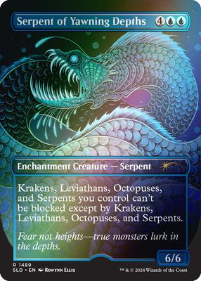 Serpent of Yawning Depths (Rainbow Foil) card from Secret Lair Drop Series