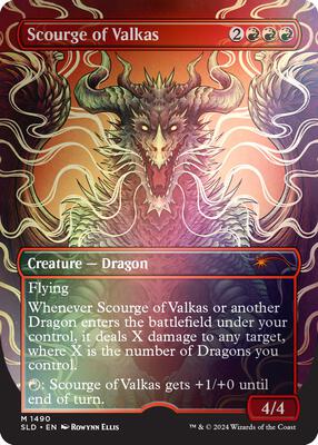 Scourge of Valkas (Rainbow Foil) card from Secret Lair Drop Series