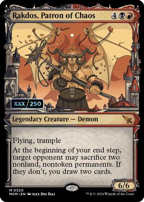 Rakdos, Patron of Chaos (Serial Numbered) card from Murders at Karlov Manor
