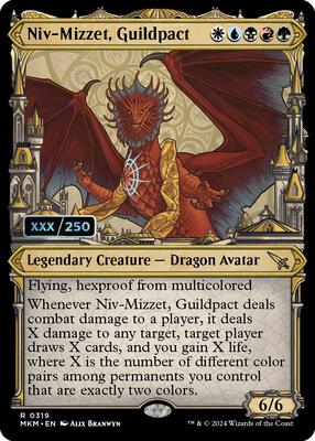 Niv-Mizzet, Guildpact (Serial Numbered) card from Murders at Karlov Manor