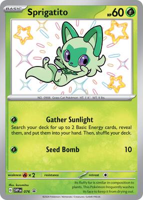 Sprigatito - 076 card from SV: Scarlet & Violet Promo Cards