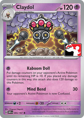 Claydol - 095/197 card from Prize Pack Series Cards