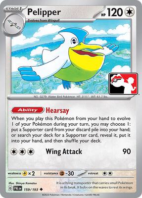 Pelipper - 159/193 card from Prize Pack Series Cards