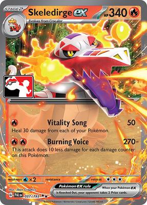 Skeledirge ex - 037/193 card from Prize Pack Series Cards