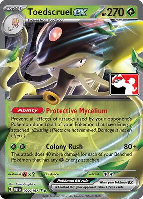 Toedscruel ex - 022/197 card from Prize Pack Series Cards