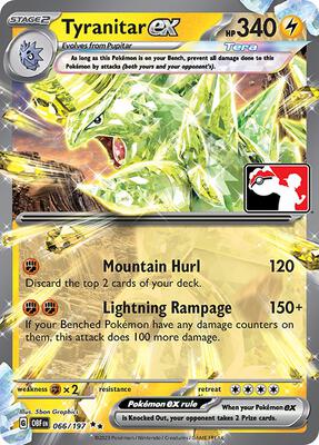 Tyranitar ex - 066/197 card from Prize Pack Series Cards