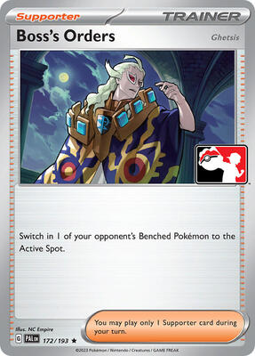 Boss's Orders [Ghetsis] - 172/193 card from Prize Pack Series Cards