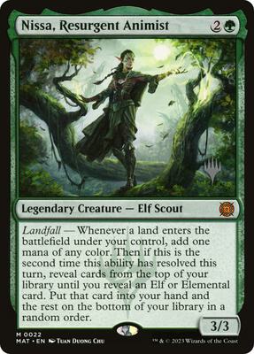 Nissa, Resurgent Animist card from Promo Pack: Murders at Karlov Manor