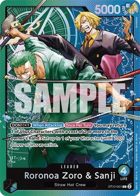 Roronoa Zoro & Sanji card from Starter Deck 12: Zoro and Sanji