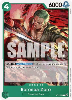 Roronoa Zoro card from Starter Deck 12: Zoro and Sanji