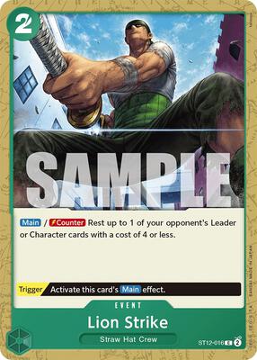Lion Strike card from Starter Deck 12: Zoro and Sanji