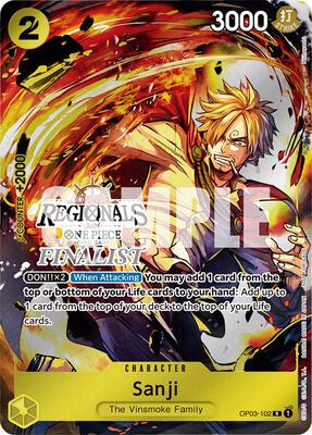 Sanji (Online Regional 2024) [Finalist] card from One Piece Promotion Cards