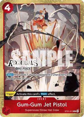 Gum-Gum Jet Pistol (Online Regional 2024) [Participant] card from One Piece Promotion Cards