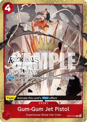 Gum-Gum Jet Pistol (Online Regional 2024) [Finalist] card from One Piece Promotion Cards