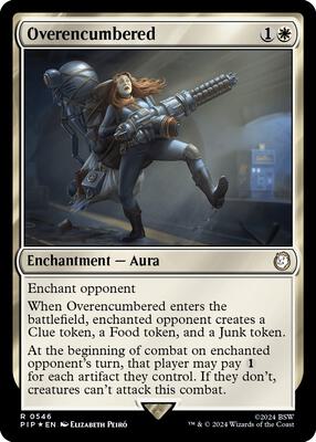 Overencumbered (Surge Foil) card from Universes Beyond: Fallout