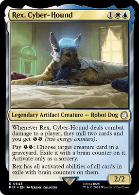 Rex, Cyber-Hound (Surge Foil) card from Universes Beyond: Fallout