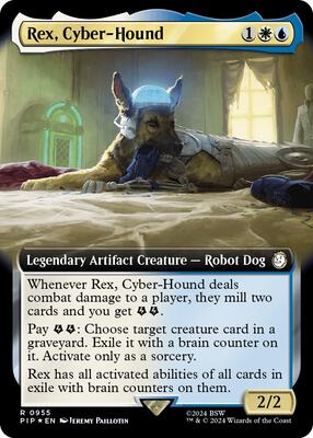 Rex, Cyber-Hound (Extended Art) (Surge Foil) card from Universes Beyond: Fallout