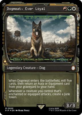 Dogmeat, Ever Loyal (Showcase) (Surge Foil) card from Universes Beyond: Fallout