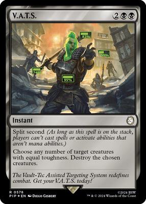 V.A.T.S. (Surge Foil) card from Universes Beyond: Fallout