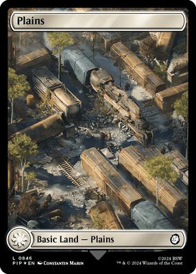 Plains (0846) (Surge Foil) card from Universes Beyond: Fallout