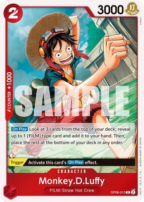 Monkey.D.Luffy card from Wings of the Captain