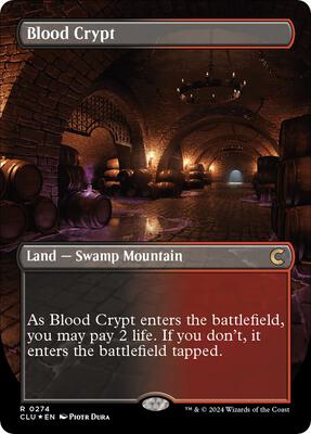 Blood Crypt (Borderless) card from Ravnica: Clue Edition