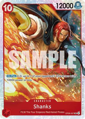 Shanks card from Wings of the Captain