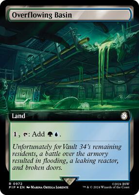 Overflowing Basin (Extended Art) (Surge Foil) card from Universes Beyond: Fallout