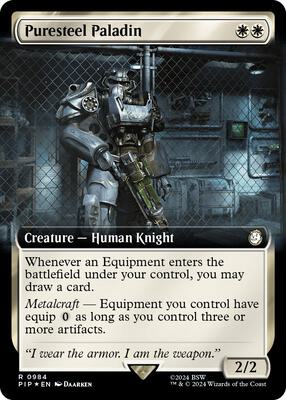 Puresteel Paladin (Extended Art) (Surge Foil) card from Universes Beyond: Fallout