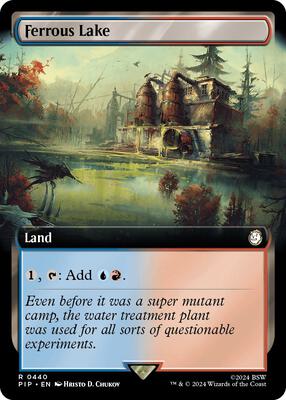 Ferrous Lake (Extended Art) card from Universes Beyond: Fallout
