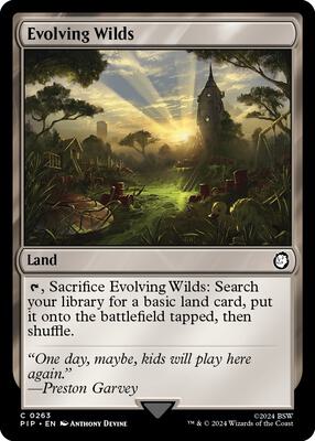 Evolving Wilds card from Universes Beyond: Fallout