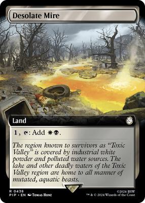 Desolate Mire (Extended Art) card from Universes Beyond: Fallout