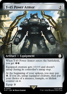 T-45 Power Armor (Extended Art) card from Universes Beyond: Fallout