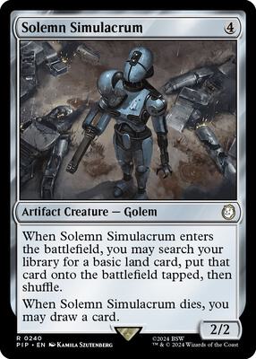 Solemn Simulacrum card from Universes Beyond: Fallout
