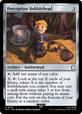 Perception Bobblehead card from Universes Beyond: Fallout